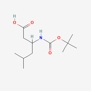 3-((TERT-BUTOXYCARBONYL)AMINO)-5-METHYLHEXANOIC ACID structure, CAS 138165-75-0
