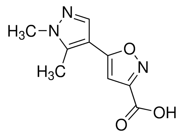 3-(1,5-DIMETHYL-1H-PYRAZOL-4-YL)ISOXAZOLE-5-CARBOXYLIC ACID structure, CAS 957484-18-3