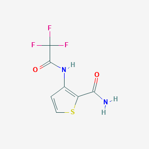 3-(2,2,2-TRIFLUOROACETYLAMINO)THIOPHENE-2-CARBOXYLIC ACID AMIDE structure, CAS 676119-37-2