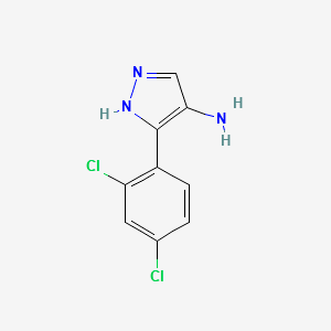 3-(2,4-DICHLOROPHENYL)-1H-PYRAZOL-4-AMINE structure, CAS 268547-51-9