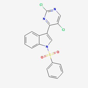 3-(2,5-DICHLOROPYRIMIDIN-4-YL)-1-(PHENYLSULFONYL)-1H-INDOLE structure, CAS 882562-40-5