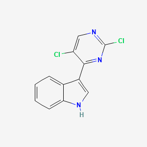 3-(2,5-DICHLOROPYRIMIDIN-4-YL)-1H-INDOLE structure, CAS 937366-57-9