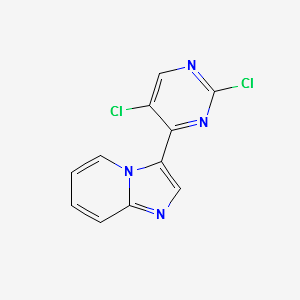 3-(2,5-DICHLOROPYRIMIDIN-4-YL)IMIDAZO[1,2-A]PYRIDINE structure, CAS 882562-65-4