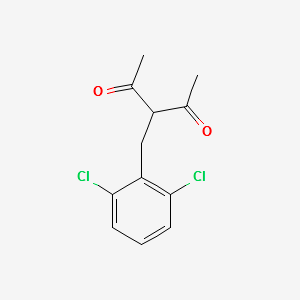 3-(2,6-DICHLOROBENZYL)PENTANE-2,4-DIONE structure, CAS 175136-81-9