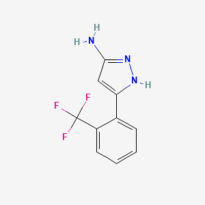 3-(2-(TRIFLUOROMETHYL)PHENYL)-1H-PYRAZOL-5-AMINE structure, CAS 502133-02-0