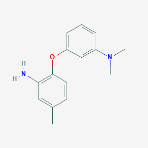 3-(2-AMINO-4-METHYLPHENOXY)-N,N-DIMETHYLANILINE structure, CAS 946728-44-5
