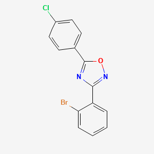 3-(2-BROMOPHENYL)-5-(4-CHLOROPHENYL)-1,2,4-OXADIAZOLE structure, CAS 425373-64-4