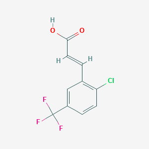 3-(2-CHLORO-5-(TRIFLUOROMETHYL)PHENYL)ACRYLIC ACID structure, CAS 682805-12-5