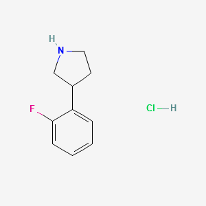 3-(2-FLUOROPHENYL)PYRROLIDINE HYDROCHLORIDE structure, CAS 943843-62-7