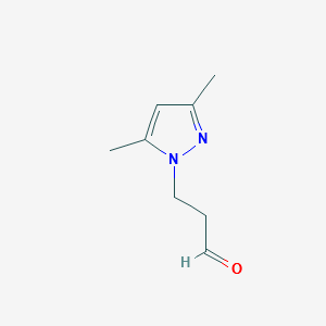 3-(3,5-DIMETHYL-1H-PYRAZOL-1-YL)PROPANAL structure, CAS 947404-89-9