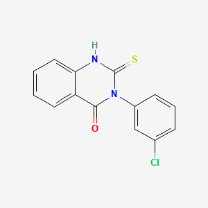 3-(3-CHLOROPHENYL)-2-MERCAPTOQUINAZOLIN-4(3H)-ONE structure, CAS 1028-38-2