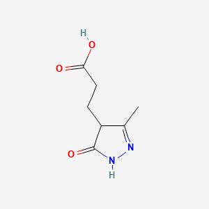 3-(3-METHYL-5-OXO-4,5-DIHYDRO-1H-PYRAZOL-4-YL)PROPANOIC ACID structure, CAS 224568-17-6