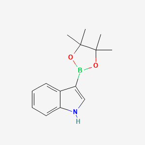 3-(4,4,5,5-TETRAMETHYL-1,3,2-DIOXABOROLAN-2-YL)-1H-INDOLE structure, CAS 937366-54-6