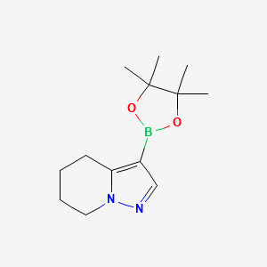 3-(4,4,5,5-TETRAMETHYL-1,3,2-DIOXABOROLAN-2-YL)-4,5,6,7-TETRAHYDROPYRAZOLO[1,5-A]PYRIDINE structure, CAS 1160614-73-2