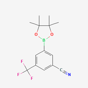 3-(4,4,5,5-TETRAMETHYL-1,3,2-DIOXABOROLAN-2-YL)-5-(TRIFLUOROMETHYL)BENZONITRILE structure, CAS 479411-95-5