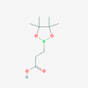 3-(4,4,5,5-TETRAMETHYL-1,3,2-DIOXABOROLAN-2-YL)PROPANOIC ACID structure, CAS 1191063-90-7