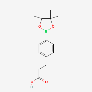 3-(4-(4,4,5,5-TETRAMETHYL-1,3,2-DIOXABOROLAN-2-YL)PHENYL)PROPANOIC ACID structure, CAS 797755-11-4