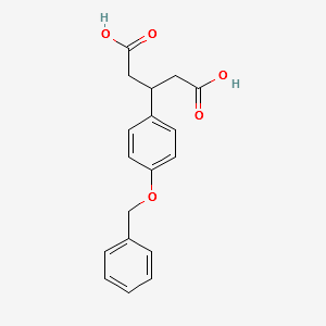 3-(4-(BENZYLOXY)PHENYL)PENTANEDIOIC ACID structure, CAS 165119-29-9