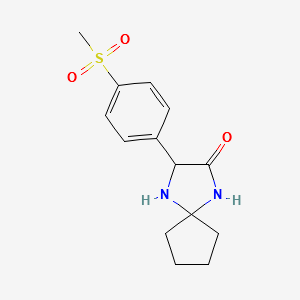 3-(4-(METHYLSULFONYL)PHENYL)-1,4-DIAZASPIRO[4.4]NONAN-2-ONE structure, CAS 1272755-86-8