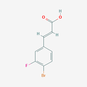 3-(4-BROMO-3-FLUOROPHENYL)ACRYLIC ACID structure, CAS 923266-17-5