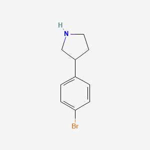 3-(4-BROMOPHENYL)PYRROLIDINE structure, CAS 328546-98-1