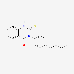 3-(4-BUTYLPHENYL)-2-MERCAPTOQUINAZOLIN-4(3H)-ONE structure, CAS 133032-36-7