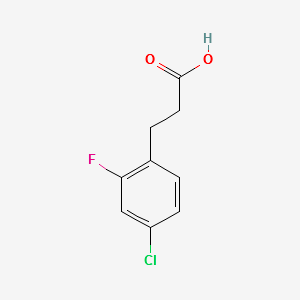 3-(4-CHLORO-2-FLUOROPHENYL)PROPANOIC ACID structure, CAS 174603-48-6