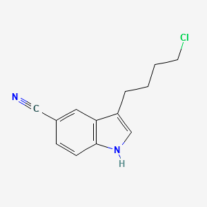 3-(4-CHLOROBUTYL)-1H-INDOLE-5-CARBONITRILE structure, CAS 143612-79-7