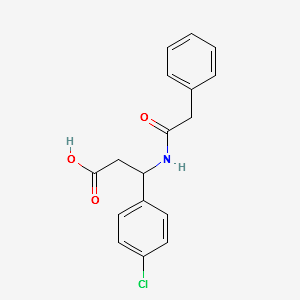 3-(4-CHLOROPHENYL)-3-(2-PHENYLACETAMIDO)PROPANOIC ACID structure, CAS 171002-19-0