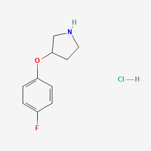 3-(4-FLUOROPHENOXY)PYRROLIDINE HYDROCHLORIDE structure, CAS 23123-11-7