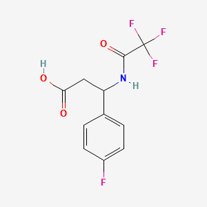 3-(4-FLUOROPHENYL)-3-(2,2,2-TRIFLUOROACETAMIDO)PROPANOIC ACID structure, CAS 117291-16-4