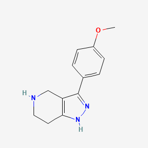 3-(4-METHOXYPHENYL)-4,5,6,7-TETRAHYDRO-1H-PYRAZOLO[4,3-C]PYRIDINE structure, CAS 87628-42-0