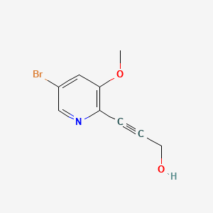 3-(5-BROMO-3-METHOXYPYRIDIN-2-YL)PROP-2-YN-1-OL structure, CAS 1087659-22-0