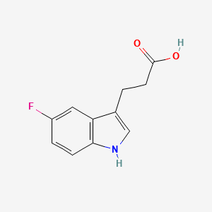 3-(5-FLUORO-1H-INDOL-3-YL)PROPANOIC ACID structure, CAS 7394-78-7