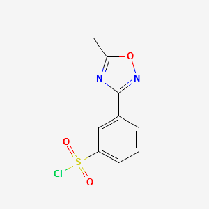 3-(5-METHYL-1,2,4-OXADIAZOL-3-YL)BENZENE-1-SULFONYL CHLORIDE structure, CAS 10185-62-3