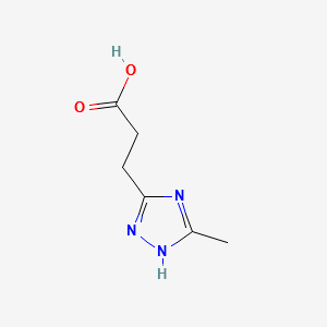 3-(5-METHYL-4H-1,2,4-TRIAZOL-3-YL)PROPANOIC ACID structure, CAS 933710-33-9