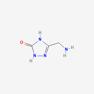 3-(AMINOMETHYL)-1H-1,2,4-TRIAZOL-5(4H)-ONE structure, CAS 83160-78-5
