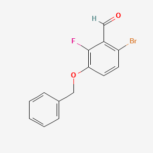 3-(BENZYLOXY)-6-BROMO-2-FLUOROBENZALDEHYDE structure, CAS 1114809-05-0
