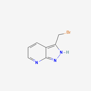 3-(BROMOMETHYL)-1H-PYRAZOLO[3,4-B]PYRIDINE structure, CAS 1027990-21-1