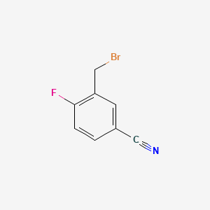 3-(BROMOMETHYL)-4-FLUOROBENZONITRILE structure, CAS 856935-35-8