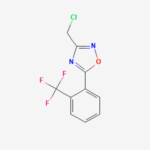 3-(CHLOROMETHYL)-5-(2-(TRIFLUOROMETHYL)PHENYL)-1,2,4-OXADIAZOLE structure, CAS 133144-89-5