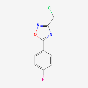 3-(CHLOROMETHYL)-5-(4-FLUOROPHENYL)-1,2,4-OXADIAZOLE structure, CAS 166179-37-9