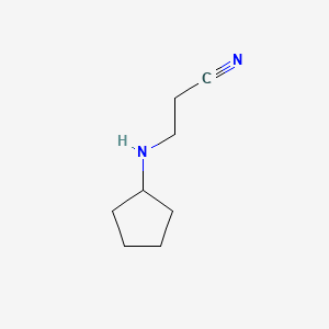 3-(CYCLOPENTYLAMINO)PROPIONITRILE structure, CAS 1074-63-1