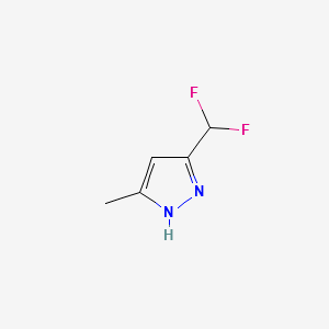 3-(DIFLUOROMETHYL)-5-METHYL-1H-PYRAZOLE structure, CAS 934759-09-8