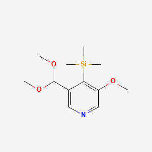 3-(DIMETHOXYMETHYL)-5-METHOXY-4-(TRIMETHYLSILYL)PYRIDINE structure, CAS 1138443-91-0