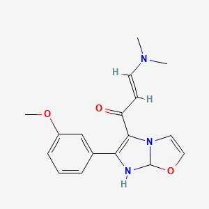 3-(DIMETHYLAMINO)-1-(6-(3-METHOXYPHENYL)-7,7A-DIHYDROIMIDAZO[2,1-B]OXAZOL-5-YL)PROP-2-EN-1-ONE structure, CAS 1353119-28-4