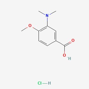 3-(DIMETHYLAMINO)-4-METHOXYBENZOIC ACID HYDROCHLORIDE structure, CAS 1253850-61-1