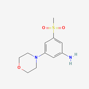 3-(METHYLSULFONYL)-5-MORPHOLINOANILINE structure, CAS 945397-18-2