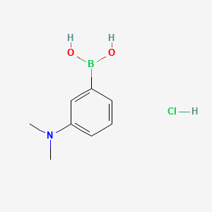 3-(N,N-DIMETHYLAMINO)PHENYLBORONIC ACID HYDROCHLORIDE structure, CAS 1256355-23-3