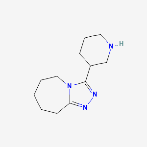 3-(PIPERIDIN-3-YL)-6,7,8,9-TETRAHYDRO-5H-[1,2,4]TRIAZOLO[4,3-A]AZEPINE structure, CAS 923164-14-1